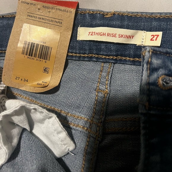 Levi’s 721 HIGH RISE SKINNY WOMEN'S JEANS - Picture 4 of 5